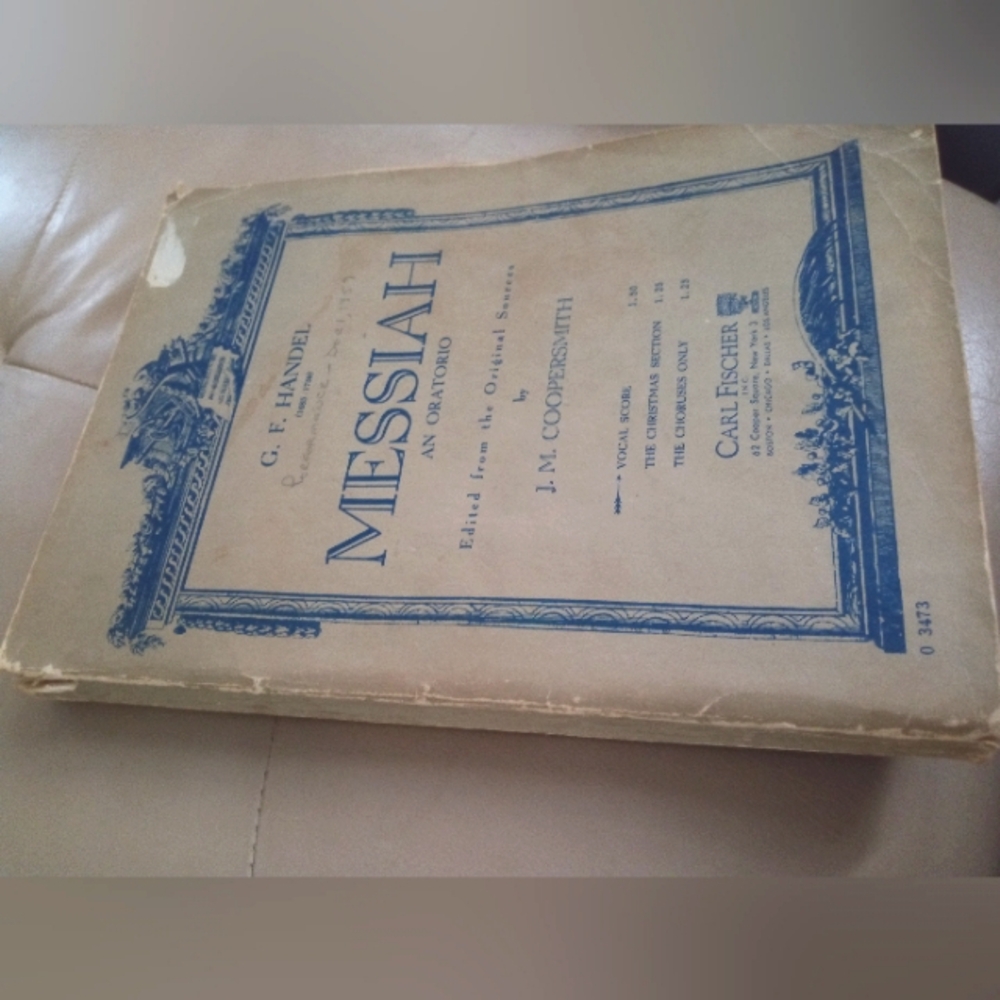 Handel Messiah original score